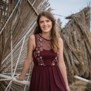 Xhilaration Burgundy Floral Mesh Midi Dress